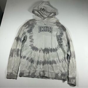 Vintage DC Shoes Hoodie Mens Large Tie Dye Pullover Sweatshirt Skateboard Y2K